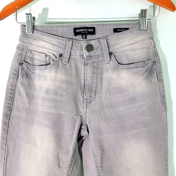 KENNETH COLE New York JESS SKINNY Gray Stretchy Mid-Rise Jeans Women's Size 25 - Picture 2 of 10
